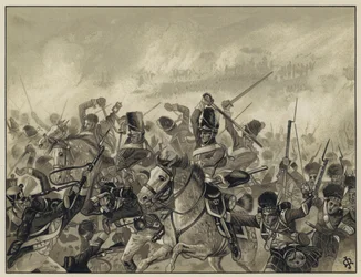 Die Greys und Zweiundneunzigste bei Waterloo, 18. Juni 1815